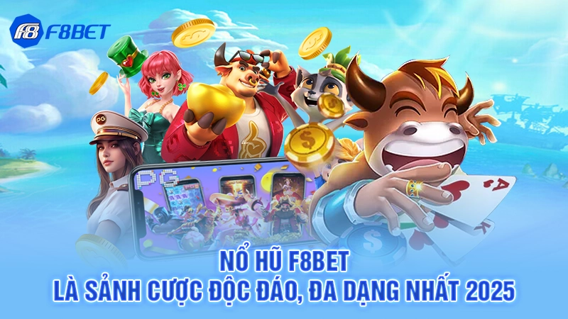 Nổ hũ F8BET là sảnh cược độc đáo, đa dạng nhất 2025